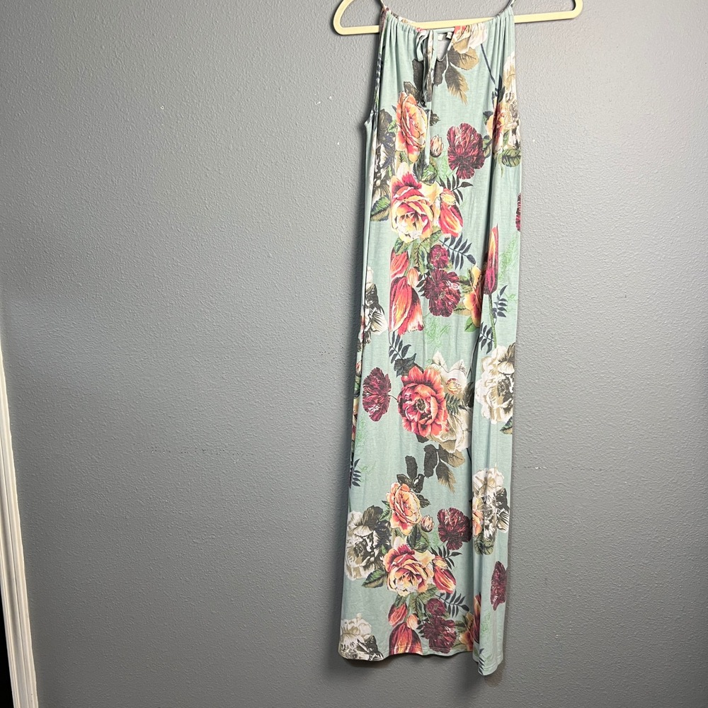 Jodifl Floral Boho Maxi Dress Sleeveless Casual Summer Beach Sundress Small‎